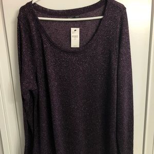 Lane Bryant Shimmery Purple Sweater